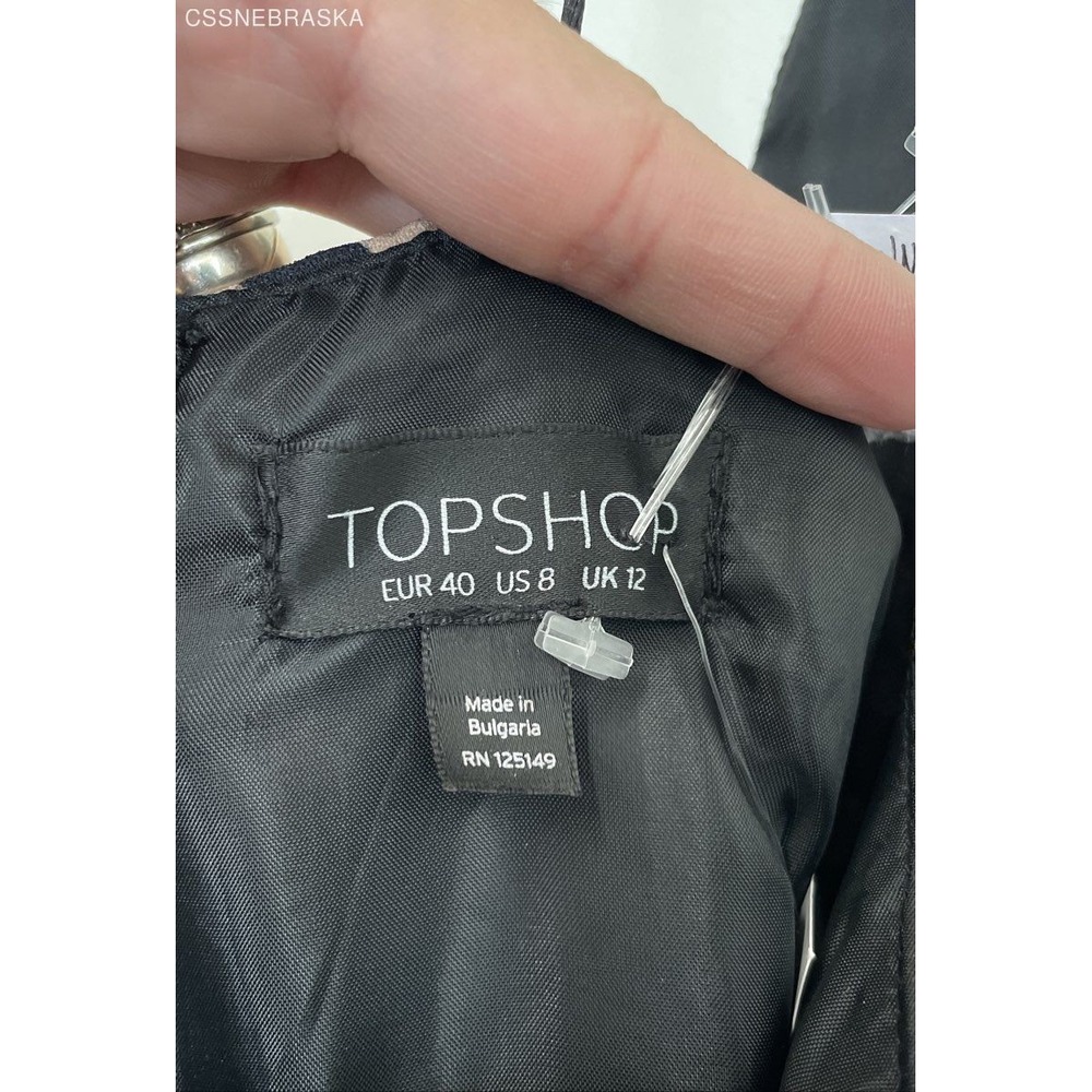 Topshop Brown Leopard Print Pencil Dress - Size‎ 8 - Picture 5 of 5